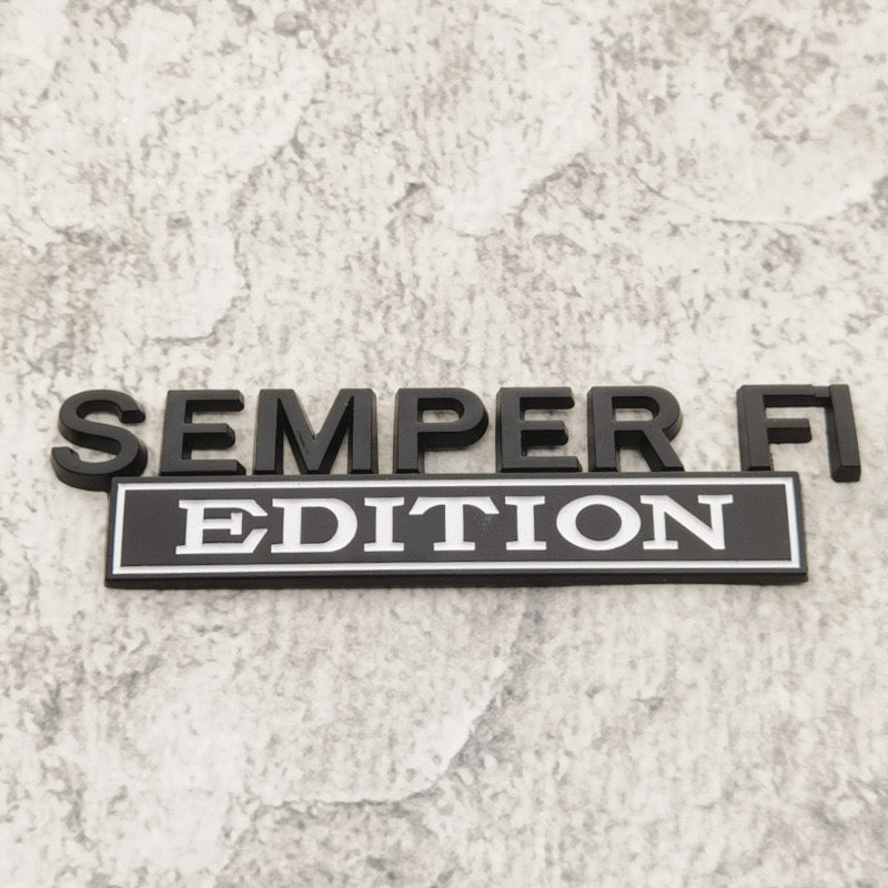 SEMPER FI EDITION Car Emblem Metal Badge